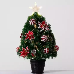 New Pre-Lit Poinsettia Christmas Tree Arrangement Christmas Arrangements & Garland