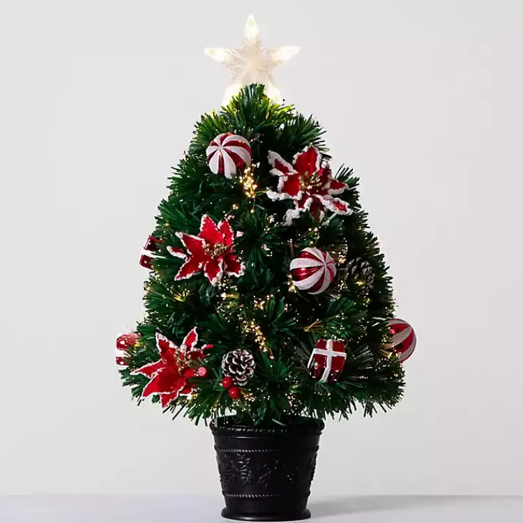 New Pre-Lit Poinsettia Christmas Tree Arrangement Christmas Arrangements & Garland