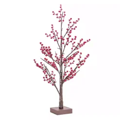 Online Pre-Lit Red Berry Winter Tree, 38 in. Christmas Decorations