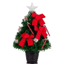 New Pre-Lit Red Bow Christmas Tree Arrangement Christmas Arrangements & Garland