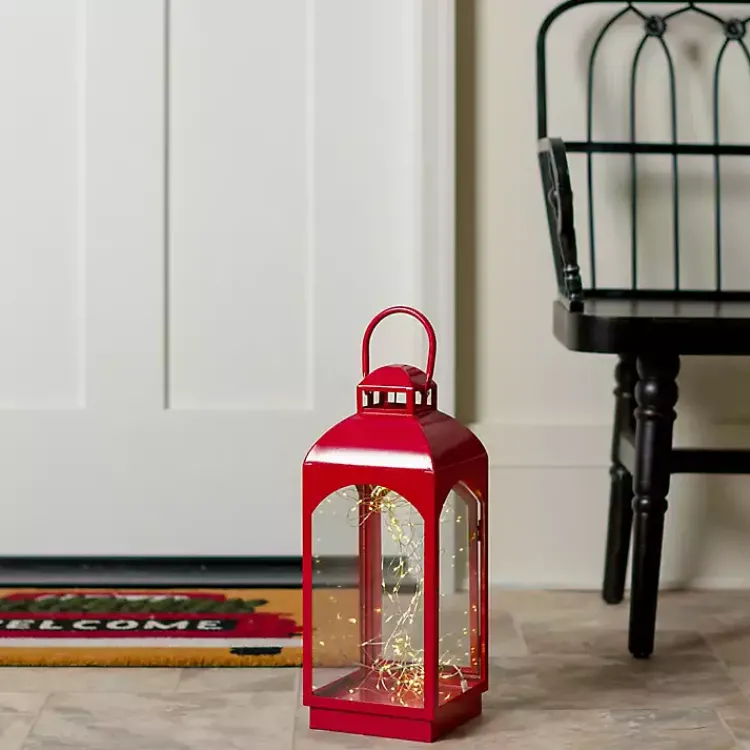 Online Pre-Lit Metal Twinkle Lights Lantern, 16 in. Christmas Decorations