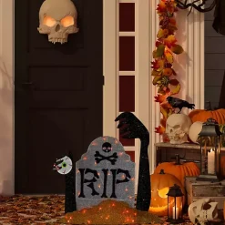 Discount Pre-Lit RIP Tombstone Outdoor Decoration Halloween