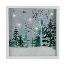 Pre-Lit Snowglobe Landscape Framed Art Print Christmas Art & Wall Decor