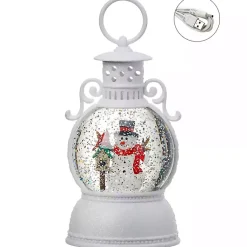 Outlet Pre-Lit Snowman and Cardinal Snow Globe Christmas Decorations