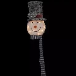 Outlet Pre-Lit Snowman with Top Hat Tree Topper Christmas Tree Decorations