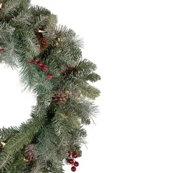 Hot Pre-Lit Snowy Waterloo Pine Wreath Christmas Wreaths