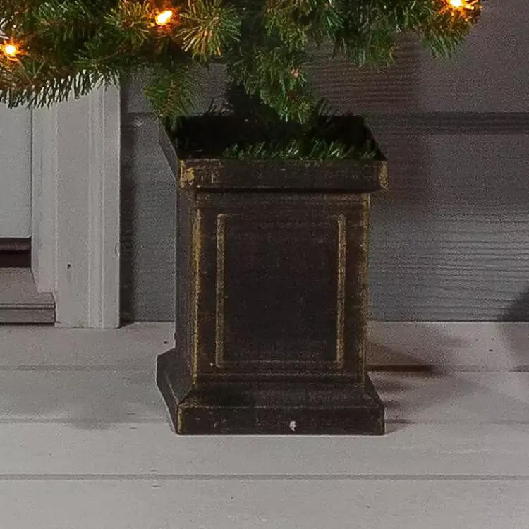 Outlet Pre-Lit Spiral Potted Pine Trees, Set of 2 Christmas Trees