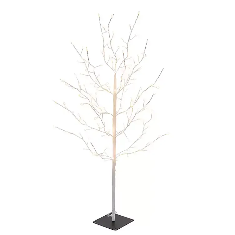 Hot Pre-Lit White Branches Christmas Tree, 47 in. Christmas Trees