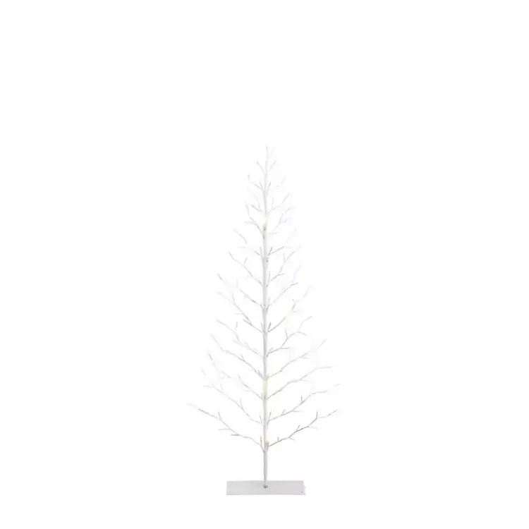 Clearance Pre-Lit White Christmas Twig Tree, 60 in. Christmas Trees