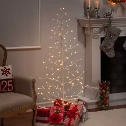 Clearance Pre-Lit White Christmas Twig Tree, 60 in. Christmas Trees