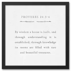 Kirklands Home Wall Quotes & Signs|Proverbs Black Framed Canvas Art Print