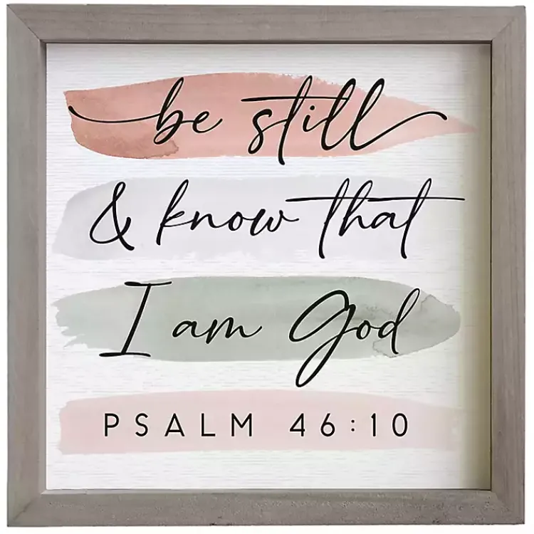 Kirklands Home Wall Quotes & Signs|Psalm 46:10 Wall Plaque