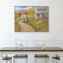 Clearance Pumpkin Farm Framed Canvas Art Print Fall