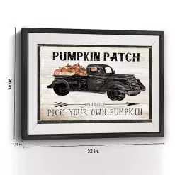 Outlet Pumpkin Patch Black Truck Giclee Canvas Art Print Fall