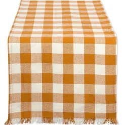 Kirklands Home Table Linens|Pumpkin Spice Checkered Table Runner