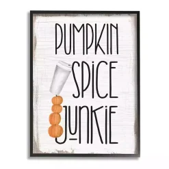 New Pumpkin Spice Junkie Framed Giclee Art Print Fall
