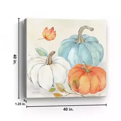 Best Pumpkin Trio Canvas Art Print Fall