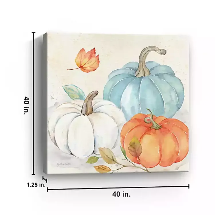 Best Pumpkin Trio Canvas Art Print Fall