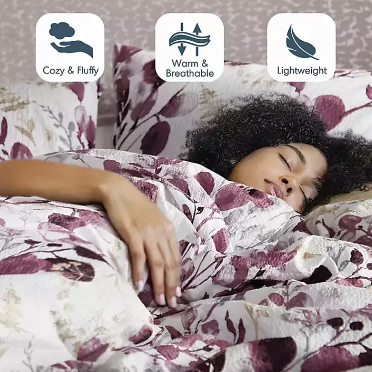 Kirklands Home Comforters|Purple Botanical 3-pc. Full/Queen Comforter Set