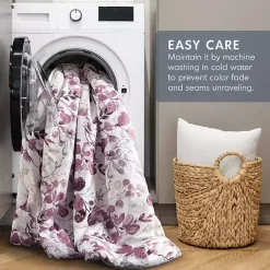 Kirklands Home Comforters|Purple Botanical 3-pc. Full/Queen Comforter Set