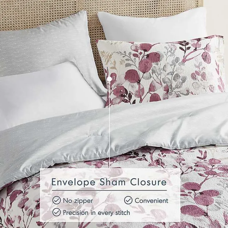 Kirklands Home Comforters|Purple Botanical 3-pc. King Comforter Set