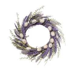 Online Purple Heather Easter Egg Wreath Easter Decorations