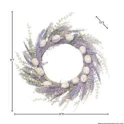 Online Purple Heather Easter Egg Wreath Easter Decorations