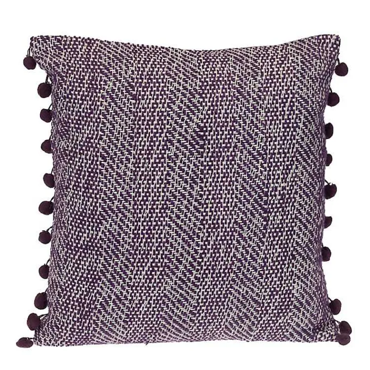 Woven Pom Pom Pillow Pillows