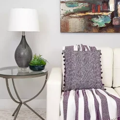Woven Pom Pom Pillow Pillows