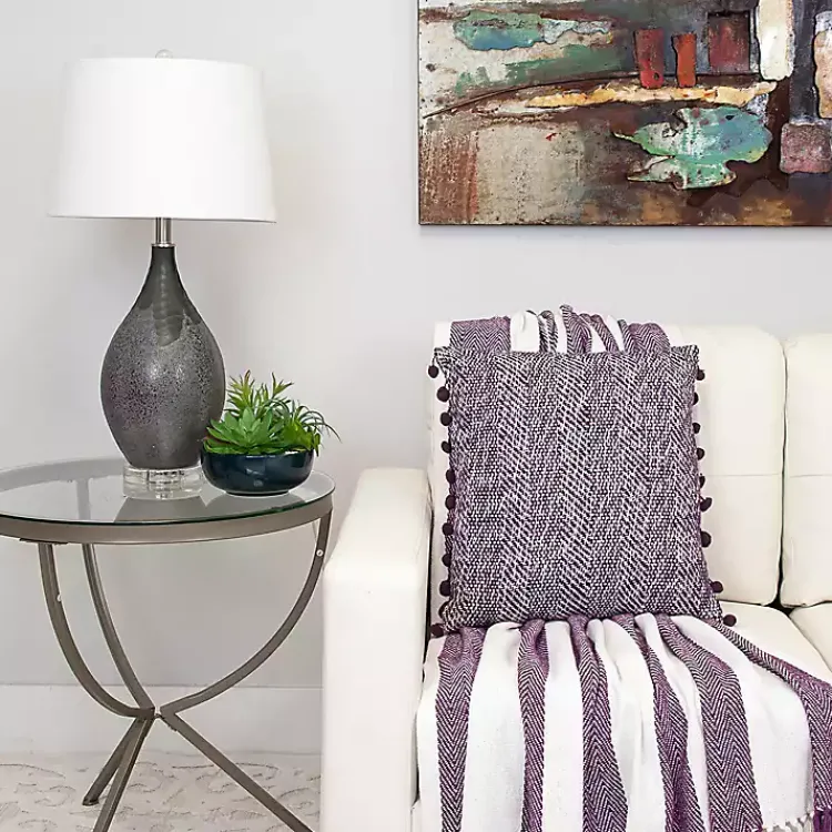 Woven Pom Pom Pillow Pillows