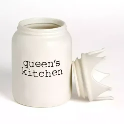 Kirklands Home Kitchen Storage|Queen's Kitchen Ceramic Canister White