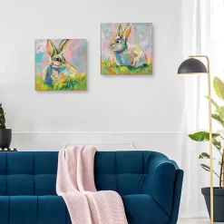 Outlet Rainbow Bunny 2-pc. Easter Canvas Wall Art Set Easter Decorations