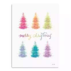 Online Rainbow Merry Christmas Canvas Art Print Christmas Art & Wall Decor