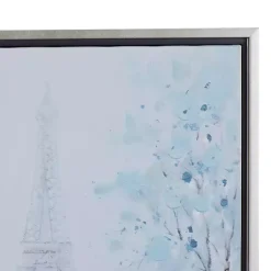 Kirklands Home Framed Art|Rainy Paris Blues Transitional Framed Wall Art
