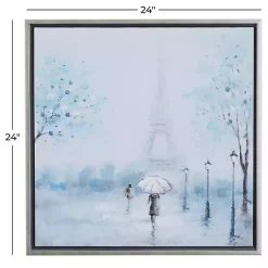 Kirklands Home Framed Art|Rainy Paris Blues Transitional Framed Wall Art