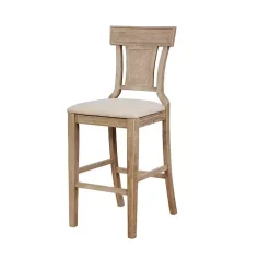 Kirklands Home Bar Stools & Counter Height Stools|Ray with Washed Finish Bar Stool Brown