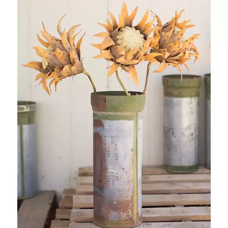 Reclaimed Ammunition Canister Vases