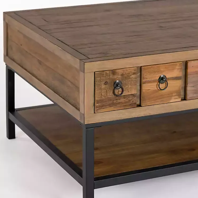 Kirklands Home Coffee Tables|Reclaimed Wood Keeping Drawers Coffee Table Brown