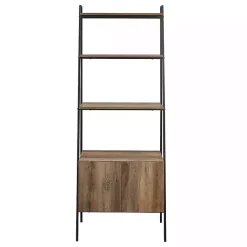 Kirklands Home Bookshelves|Reclaimed Wood Modern Ladder Bookcase with Cabinet