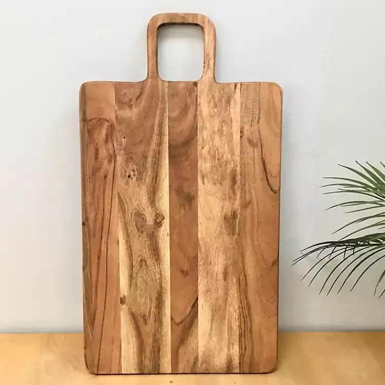 Kirklands Home Serving & Entertaining|Rectangle Acacia Wood Paddle Handle Board Brown