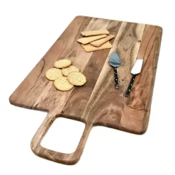 Kirklands Home Serving & Entertaining|Rectangle Acacia Wood Paddle Handle Board Brown