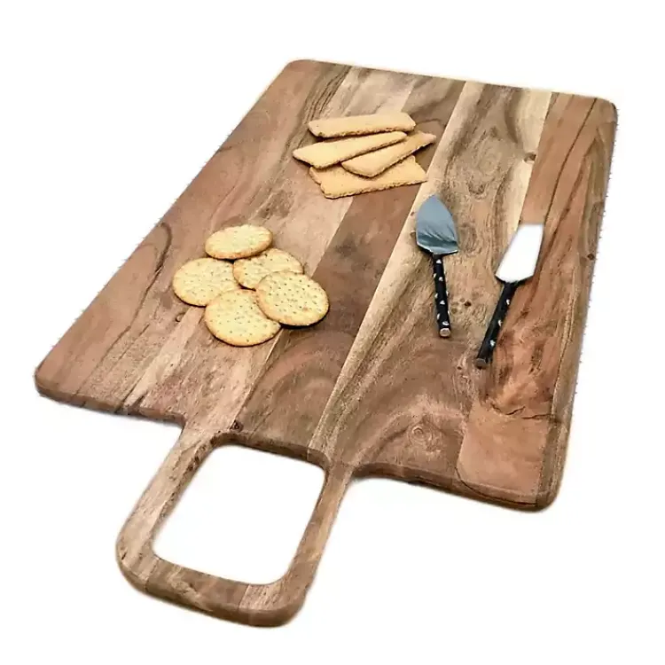 Kirklands Home Serving & Entertaining|Rectangle Acacia Wood Paddle Handle Board Brown