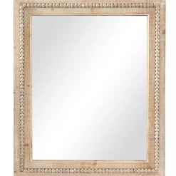 Kirklands Home Decorative Mirrors|Rectangle Distressed Beaded Wall Mirror