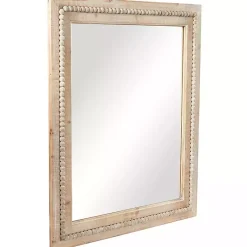 Kirklands Home Decorative Mirrors|Rectangle Distressed Beaded Wall Mirror