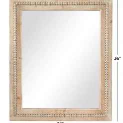 Kirklands Home Decorative Mirrors|Rectangle Distressed Beaded Wall Mirror