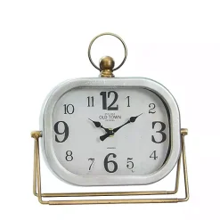 Sale Rectangular Metal Tabletop Clock Decorative Accents