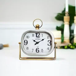 Sale Rectangular Metal Tabletop Clock Decorative Accents