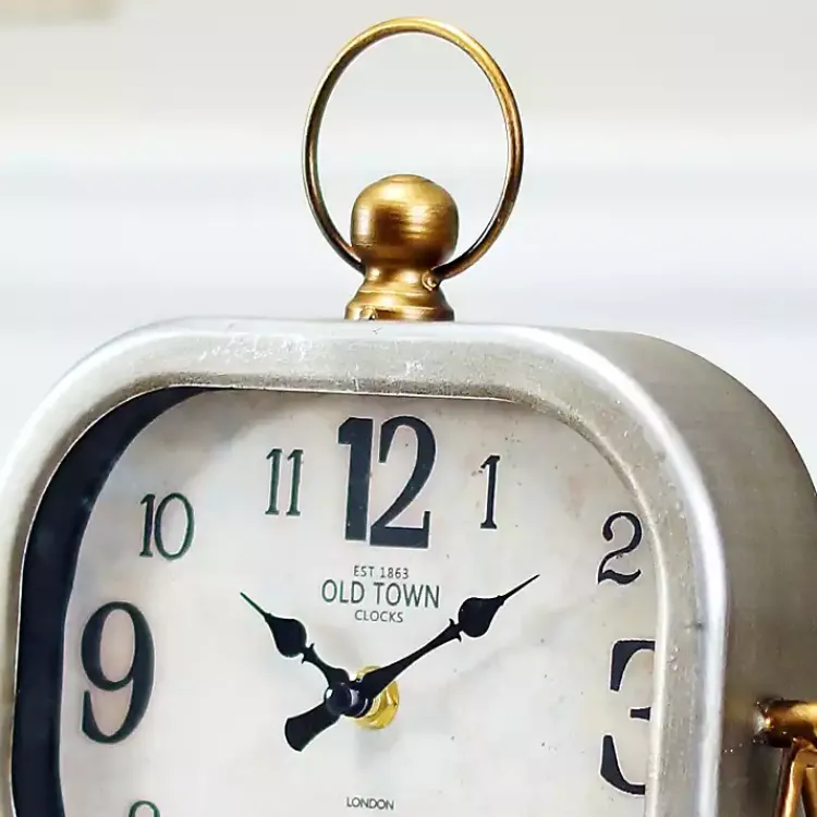 Sale Rectangular Metal Tabletop Clock Decorative Accents