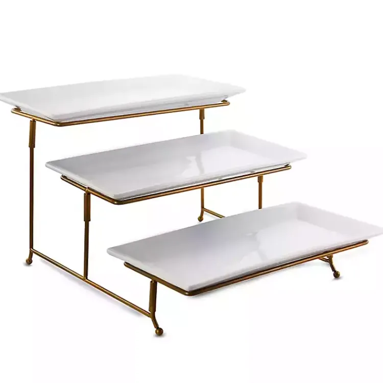 Kirklands Home Serving & Entertaining|Rectangular 3-Tier Serving Tray