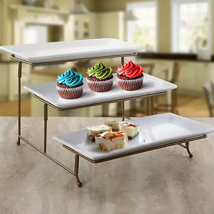 Kirklands Home Serving & Entertaining|Rectangular 3-Tier Serving Tray